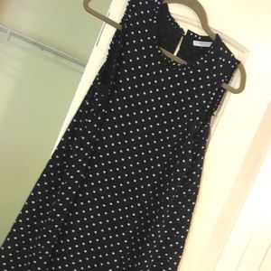 Black and white polka dot dress